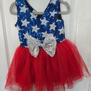 Mia Belle Sequined 4th of July Dress XS